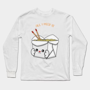 All i need is chinese food, cute chinese food kawaii for chinese food lovers. Long Sleeve T-Shirt